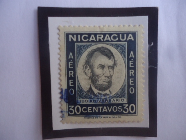 Abraham Lincoln (1809-1865)-150°Aniverario de su Nacimiento (1809-1959)-Sello de 30 Ctvos.Año 1960.