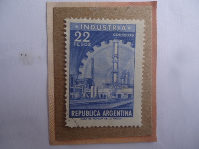 Industria - Sello 22 m$n Peso Nacional Argentino, año 1962.