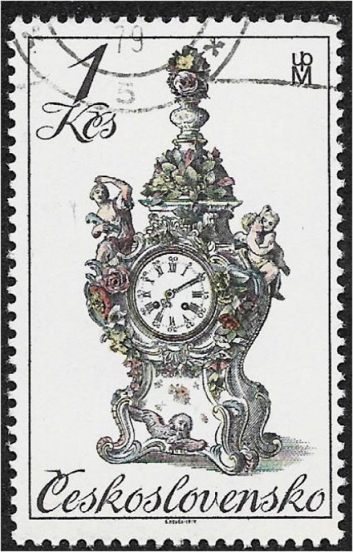 Relojes del siglo XVIII, reloj de porcelana rococó (J. Kandler)
