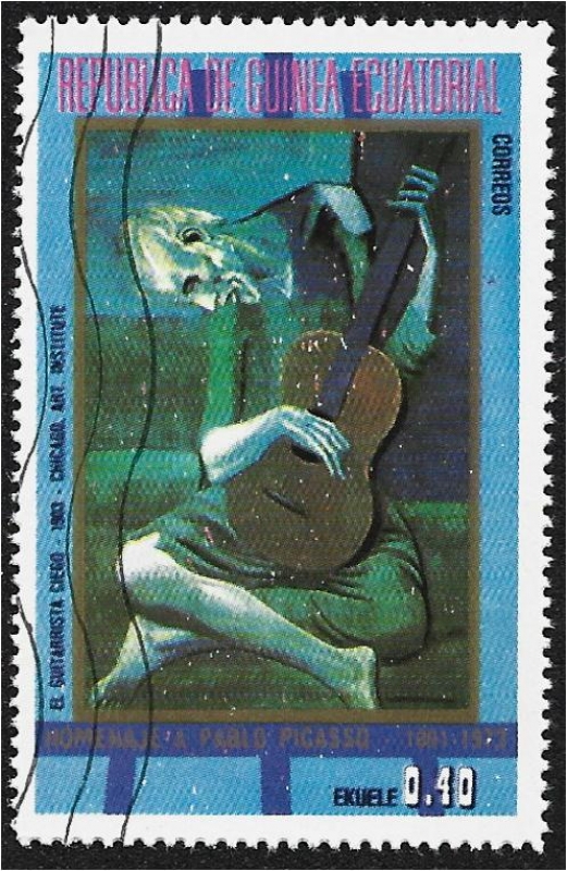 PICASSO: Pinturas del período azul, El viejo guitarrista