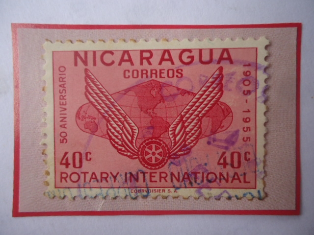 Rotary International - 50°Aniversario (1905-1955)-Sello de 40 Ctvs.Año 1955