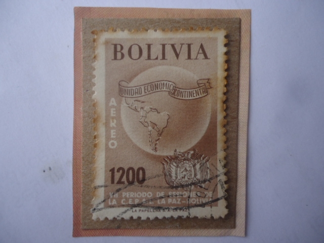 VII periodo de Sesiones de la SEPAL- la Paz-Unidad Económica Continental1957.