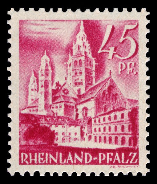Zona de ocupación francesa Renania Palatinado. 10 Catedral de Maguncia