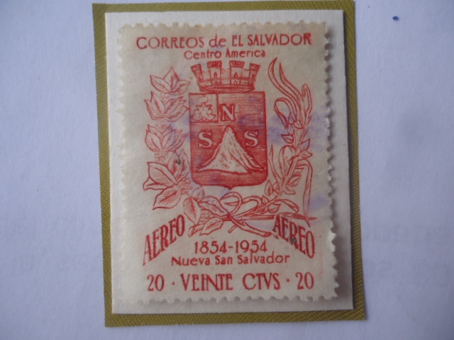 Escudo de Armas de Nueva San Salvador - 100 Años de la Ciudad d Nueva San Salvador (1854-195)