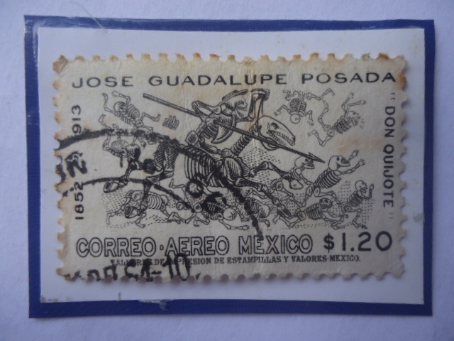 Pintura: Don Quijote -José Guadalupe Posada Aguilar (1852-1913) Caricaturista y Pintor Mexican- Sell
