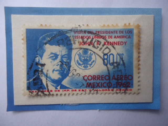 John F. Kennedy - Visita del Presidente de los Estados Unidos de América - Sello de 80 Ctvos. Año 19