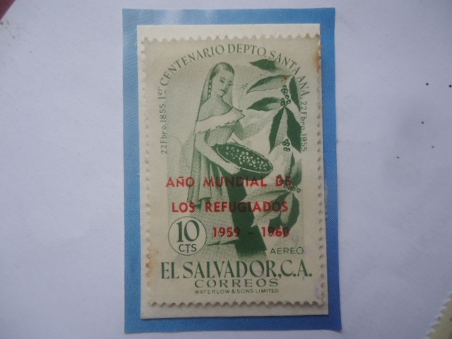 Año Mundial de los Refugiados (1959-1960)- Sello Sobreimpreso - Valor 10Ct. Año 1960