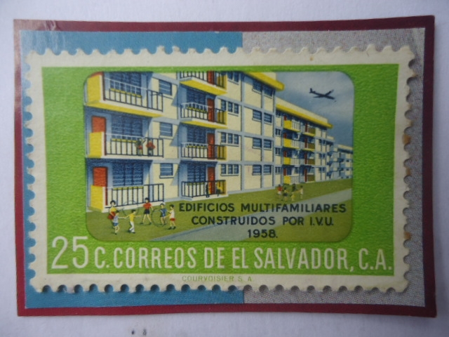 Edificios Multifamiliares Construidos por I.V.U.(1958)-La Vivienda Social en El Salvador- Sello de 2