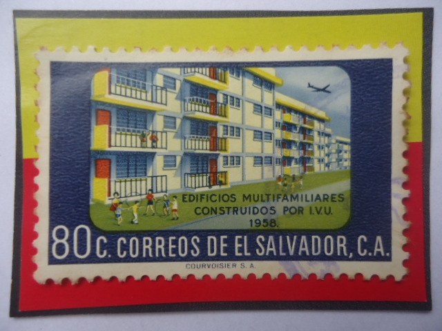 Edificios Multifamiliares Construidos por I.V.U. (1958)-Sello de 80Ct.Año 1958.