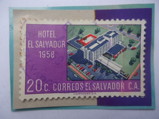 Hotel el Salvador (1958) - Sello de 20 Ct. Año 1958