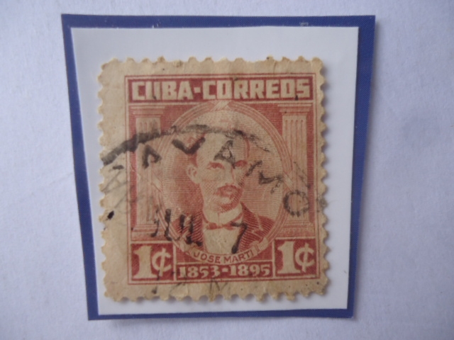 José Martí (1853-1895) - Serie: Patriotas - Sello de 1 Ctvs. Año 1961