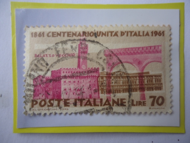 Centenario de la Unificación de Italia (1861-1961)-Palacio de Vecchio-Florencia.