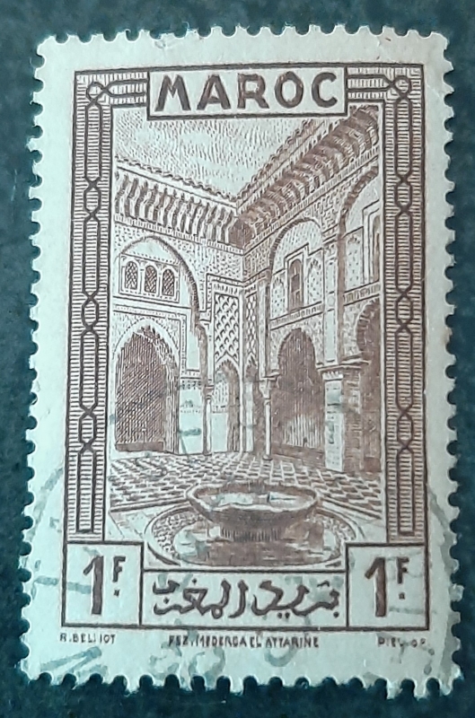 MARRUECOS FRANCÉS 1933.Fez, Medersa el Aharine