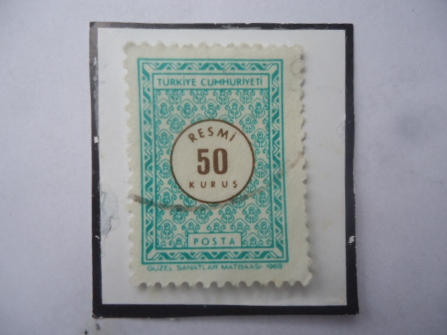 Turkiye Cumhuriyeti-Resmi - 50 kurus. Año 1969-Serie:En Servicio.