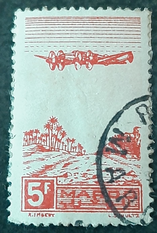 MARRUECOS FRANCÉS 1944 Palmeral. Correo aéreo