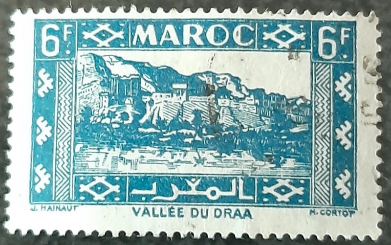 MARRUECOS FRANCÉS 1946.Kasbah en el Valle del Draa  