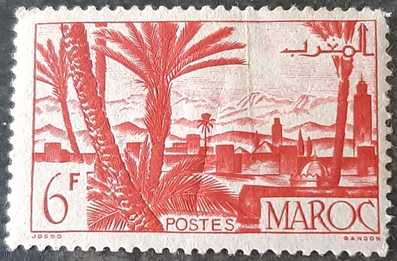 MARRUECOS FRANCÉS 1947. Oasis