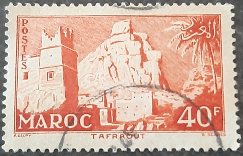 MARRUECOS FRANCÉS 1955. Pueblo de Taffraout 