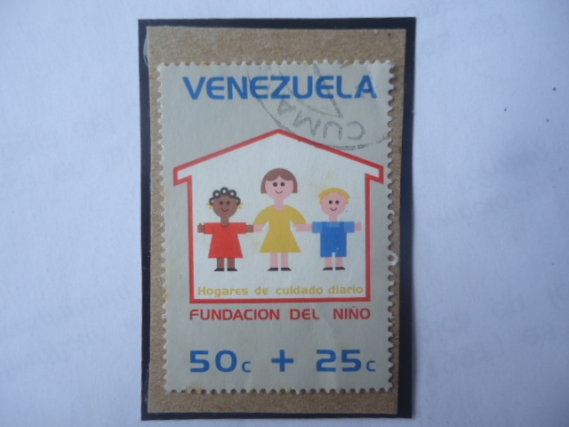 Fundación del Niño-Sello de 50+25c-Casa de la Niñez- Hogares de Cuidados Diarios.