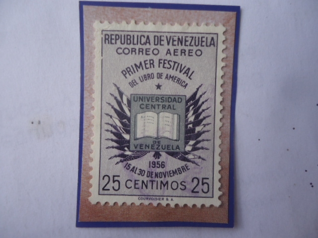 Primer Festival del Libro de América-Universidad Central de Venezuela (Del 15 al 30 De Dic-1956-Escu