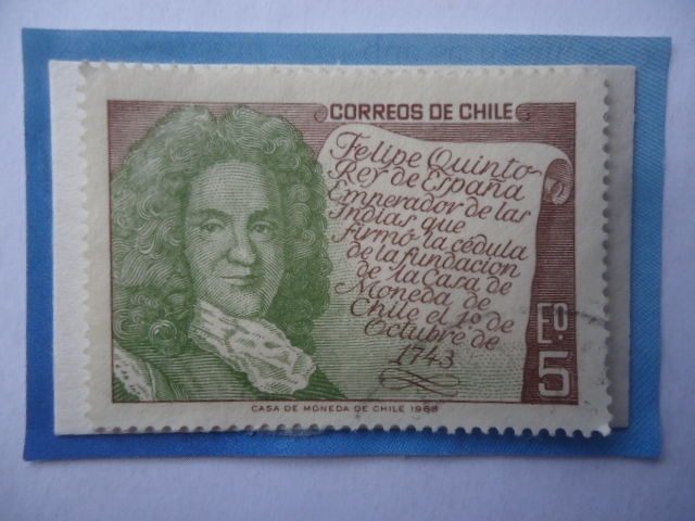 Felipe V de España (1683-1746)- 225 Aniversario de la Fundación de la Casa de Moneda (1743-1968)- Se