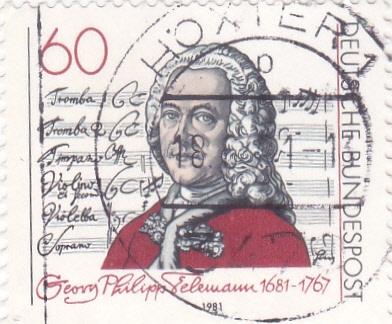 Telemann y portada de la Cantata 