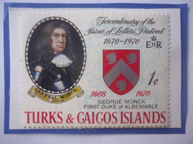 Tricentenario de la Emisión de Letras de Patentes (1670-1970)-General George Monck, 1er. Duque de Al