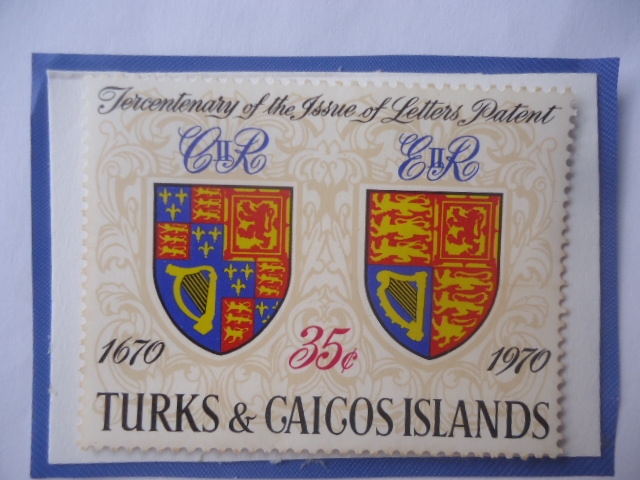 Tricentenario de la Emisión de Letras de Patente (1670-1970)Escudos de Armas de Carlos II Y Elizabet