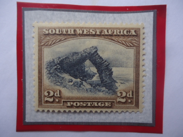 África Suroeste - Bagenteis -  - Zonas Costeras- Sello de 2 Penique Sudafricano. Año 1931