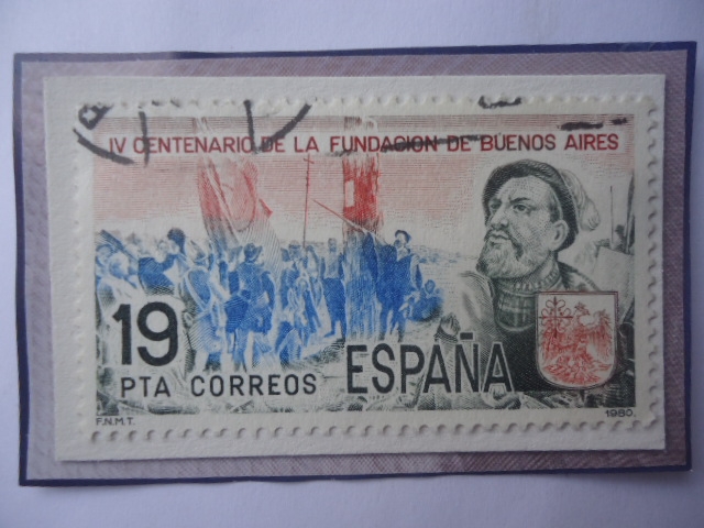 Ed:2584- IV Centenario de la Fundación de Buenos Aires- Juan de Garay (1528/83) Conquistador Español