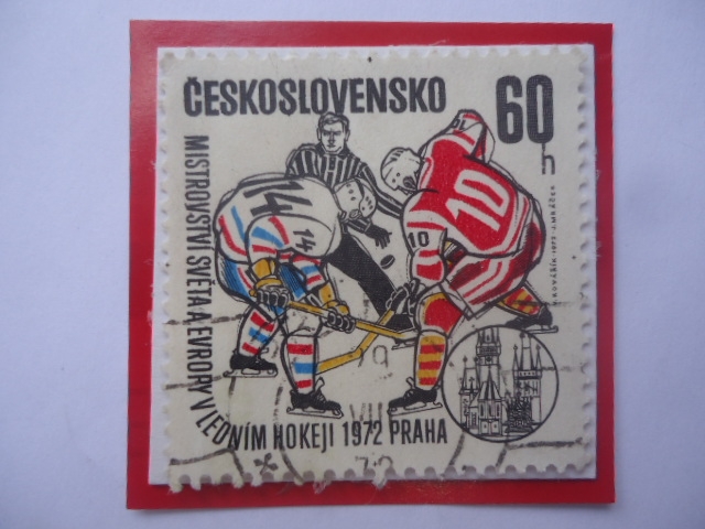 Campeonato Mundial y Europeo de Hockey sobre hielo, 1972-Praga- Arbitro y Jugadores