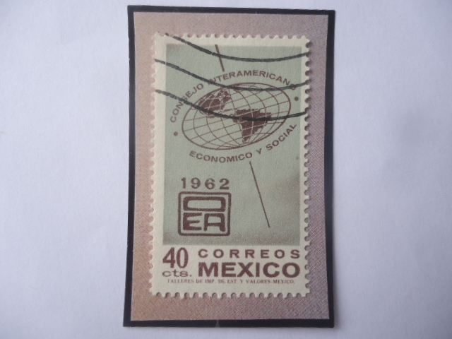 Concejo Interamericano Económico y Social - OEA 1962 -Emblema. 