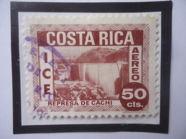 ICE (Instituto Costarricense de Electrificación)- Represa de Cachi- Sello de 50 Cts