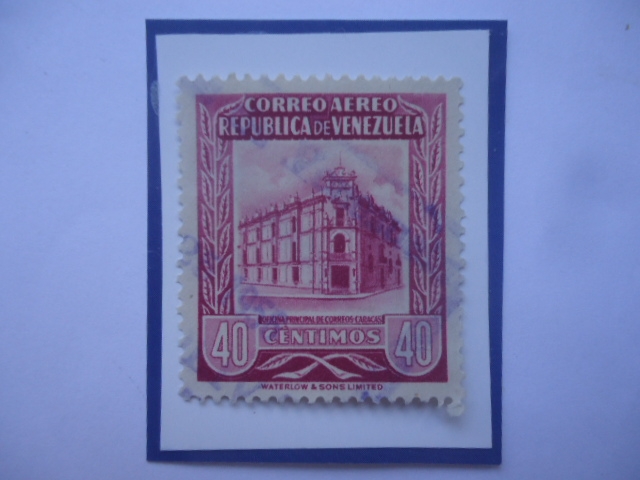 Oficina principal de Correos Caracas- Sello de 40 Céntimos. Año 1955