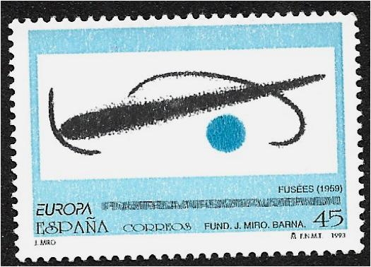 Europa (C.E.P.T.) 1993 - Arte contemporáneo. EUROPA. Obras de Joán Miró