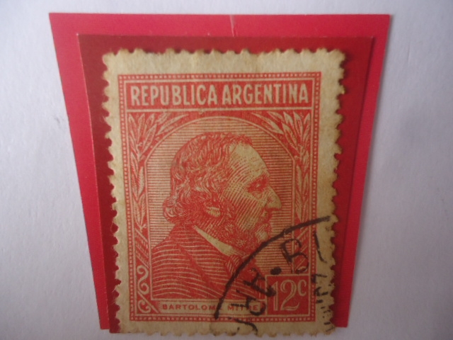 Bartolomé Mitre (1821-1906)- Presidente (1862-1868)- Sello de 12 Ctvs .año 1942