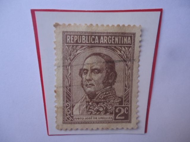 Justo José de Urquiza (1854/70)- Presidente (1854/60)- Sello de 2 Ctvs. Año 1950