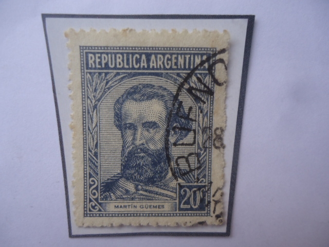 Miguel Martín Güemes (1785-1821) Militar y Político-Sello de 20Ct año 1939/57