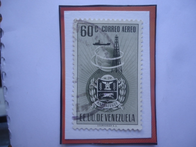 EE.UU. de Venezuela- Estado Anzoátegui- Escudo de Armas.