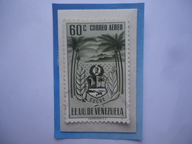 EE.UU. de Venezuela- Estado Sucre- Escudo de Armas.