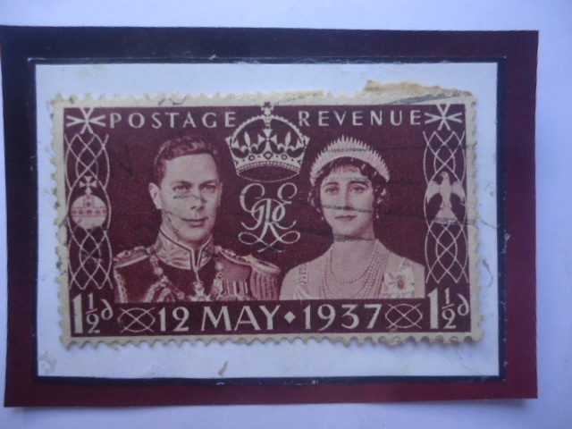 King George VI y Queen Reina Elizabeth - Coronación 12 de Mayo 1937