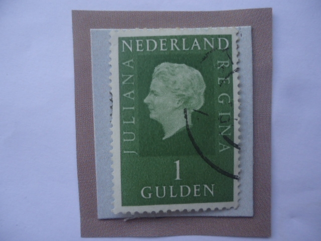 Paises Bajos-Queen Juliana (1909-2004)-Serie_1969/72- Sello de 1 Florín holandés.