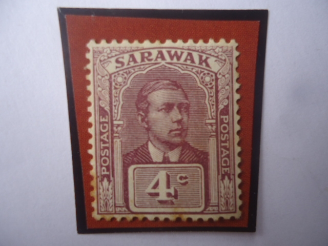 SARAWAK (Estado Malasio)-Sir Charles Vyner Brooke (1874/62)- Rajá de Sarawak (197/46)-Sello año 1918