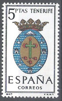 1641 Escudos de capitales de provincias españolas.Tenerife
