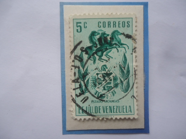 EE.UU. de Venezuela- Estado Monagas- Escudo de Armas 