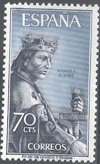 1654 Personajes españoles.Alfonso X el sabio.