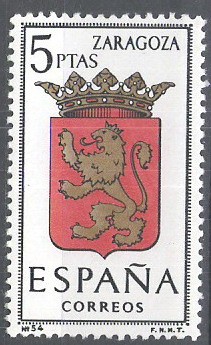 1701 Escudos de capitales de provincias españolas.Zaragoza.