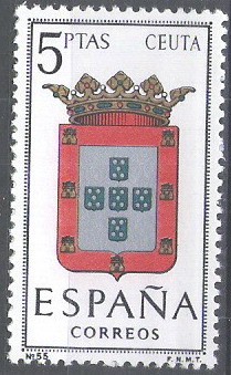 1702 Escudos de capitales de provincias españolas. Ceuta