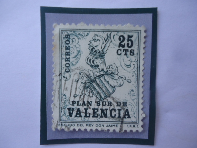 Ed:Es Val. 1 - Plan Sur de Valencia (Plan de ayuda desde 1963 hasta 1969)- Escudo del rey Don Jaime