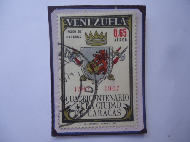 Cuatricentenario de la Ciudad de Caracas (1567-1967)- Escudo de Armas.